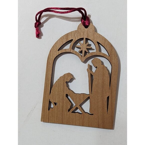 Billy Graham 2009 Nativity Ornament Wood Laser-Cut Holy Scene Christmas Collecti - Picture 2 of 6